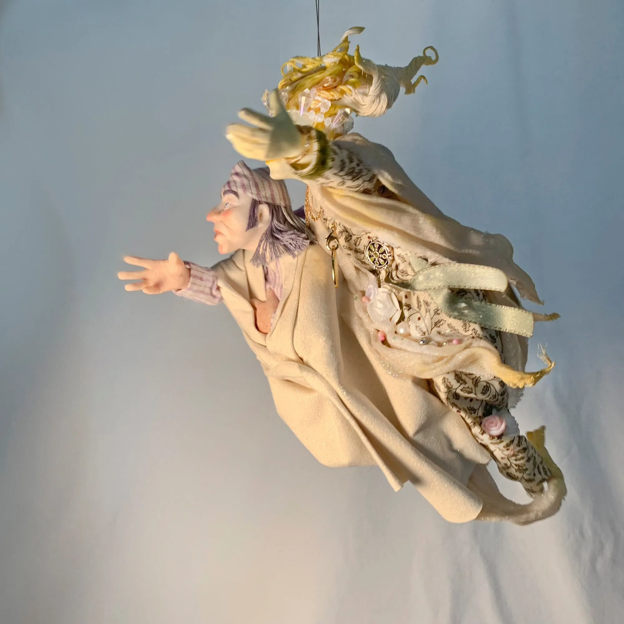 Scrooge and Ghosts of Christmas Past - Charles Dickens A Christmas Carol - by Ken Fedoruk