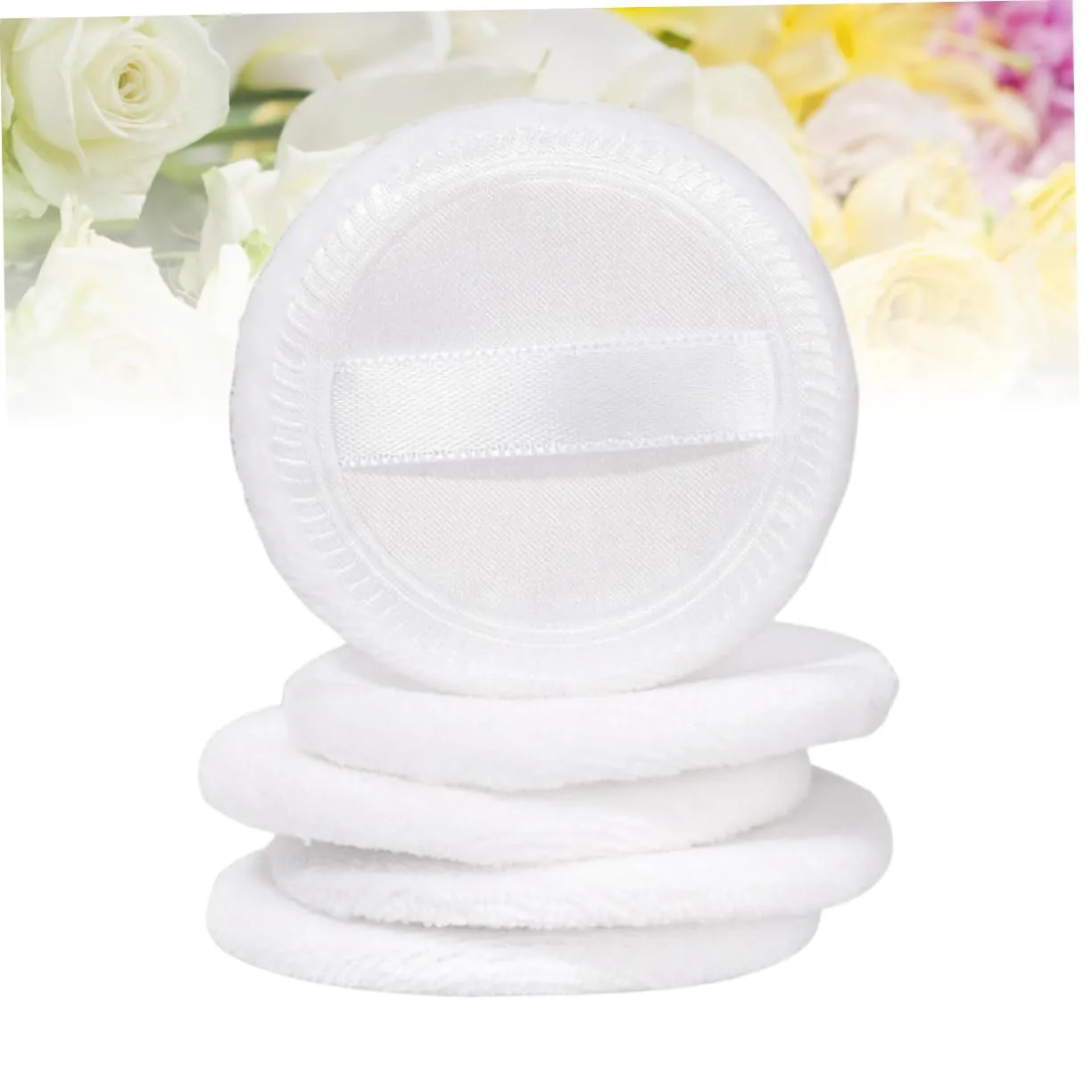 Sets Makeup Powder Puff Cotton Round Sponge Loose Powder for Face Gentle Easy Application for Home Travel Pcs
