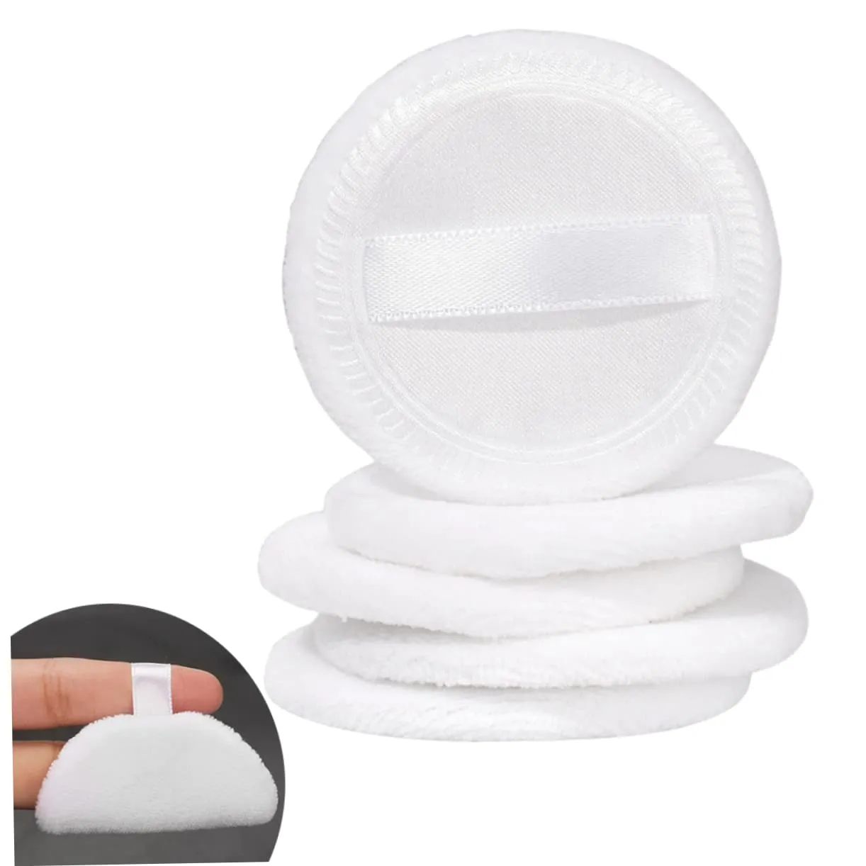 Sets Makeup Powder Puff Cotton Round Sponge Loose Powder for Face Gentle Easy Application for Home Travel Pcs