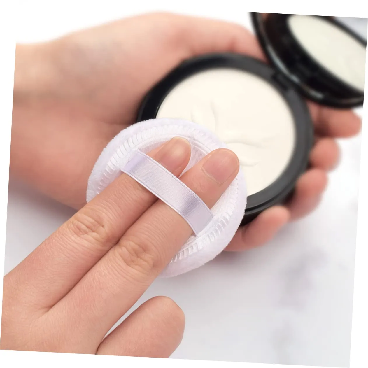 Sets Makeup Powder Puff Cotton Round Sponge Loose Powder for Face Gentle Easy Application for Home Travel Pcs