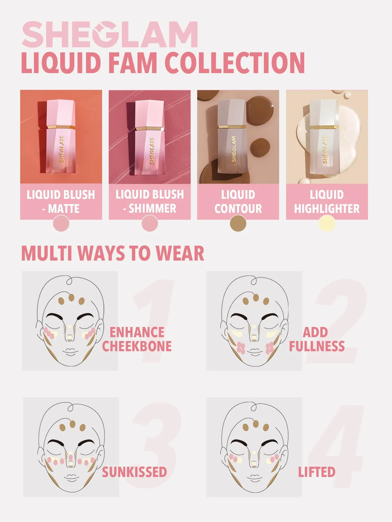 SHEGLAM Color Bloom Liquid Blush Matte Finish Love Cake