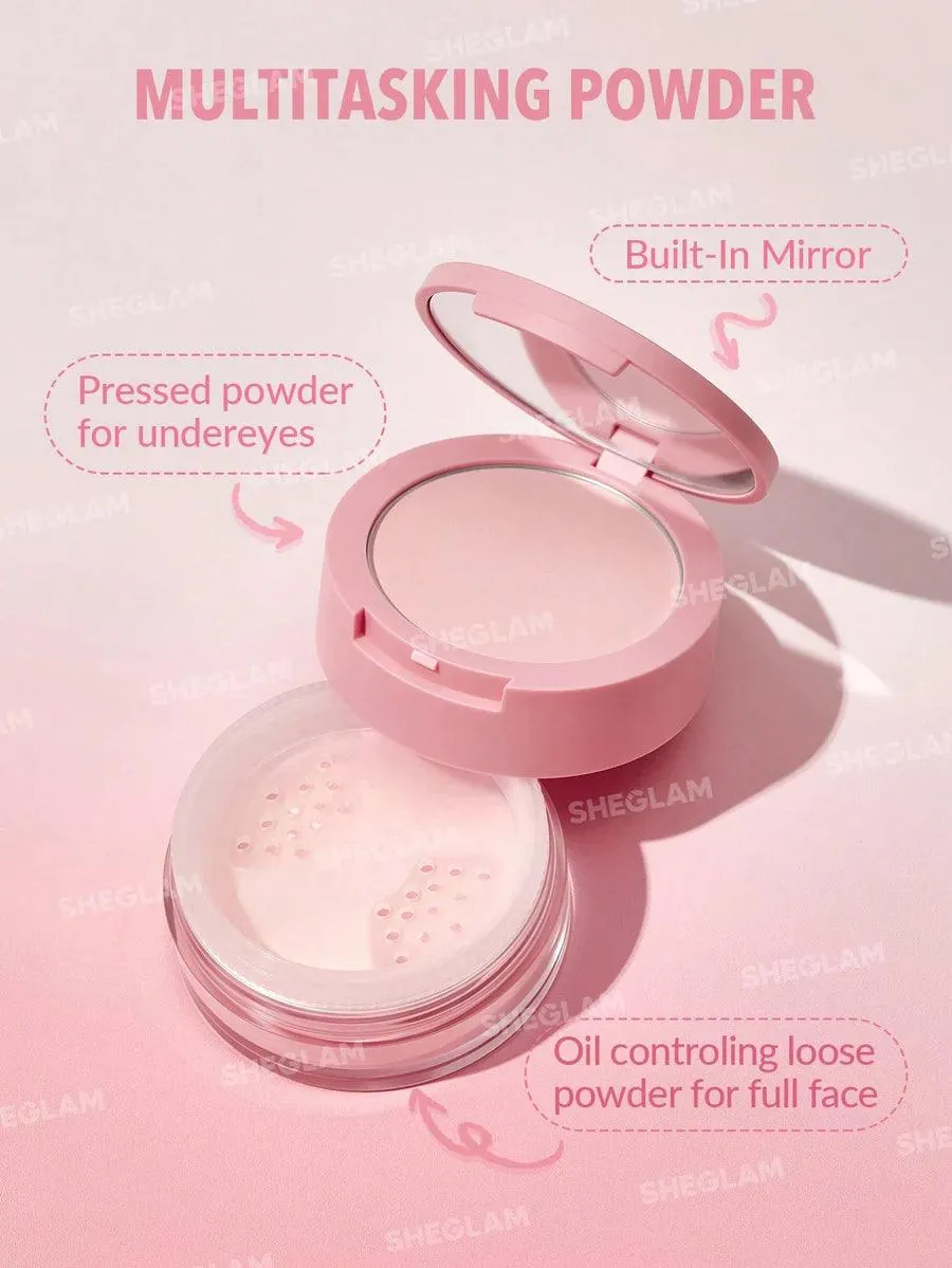 SHEGLAM - Insta-Ready Face Powder Loose Under Eye Setting Powder - Bubblegum
