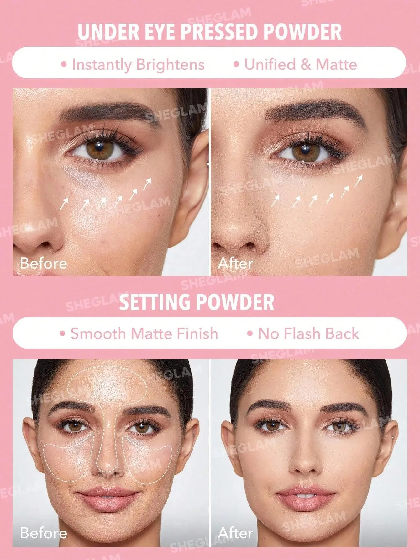 SHEGLAM - Insta-Ready Face Powder Loose Under Eye Setting Powder - Bubblegum