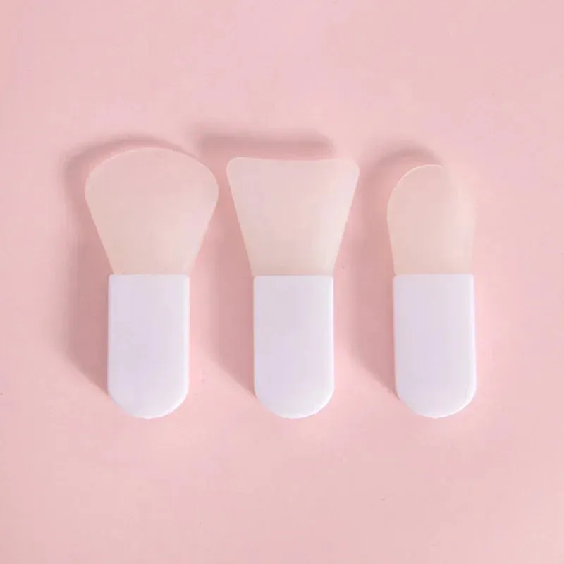 Silicone Facial Mask Brushes 3pcs Set for Face & Eye Cream Mud Mask Applicator Scraper Face Cleanse Brushes Travel Portable Skin Care Tools