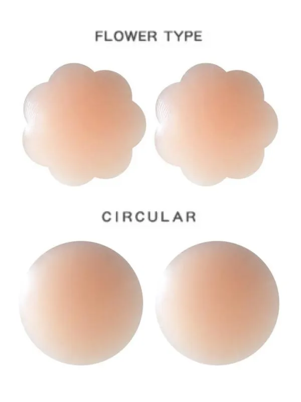 Silicone Nipple Covers - 3 Pairs Women's Reusable Adhesive Invisible Pasties Nippleless Covers Round, GIFT08