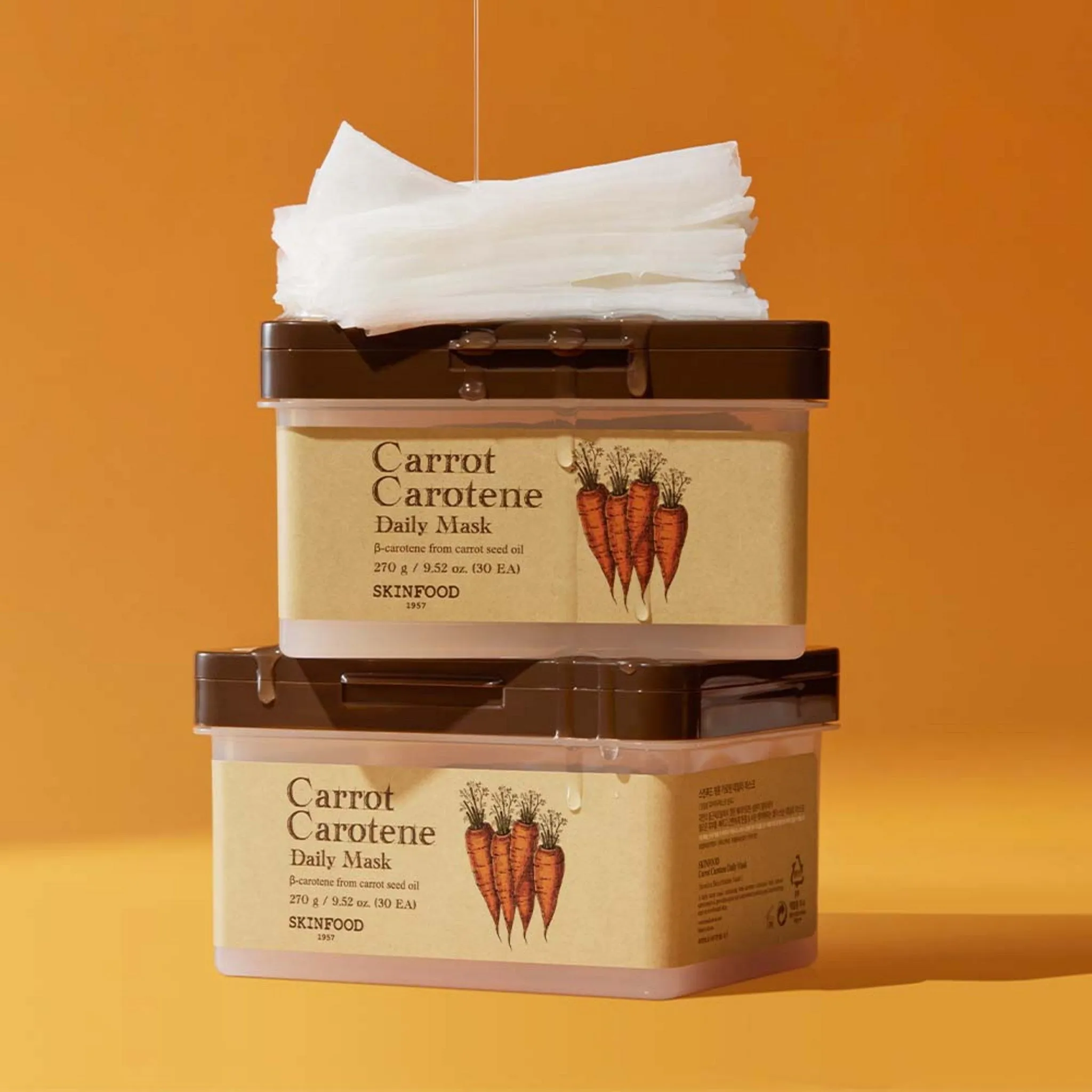 Skinfood Carrot Carotene Daily Mask, 30 Sheets - Sheet Mask - 🏆 #22 - Beauty - Best of December