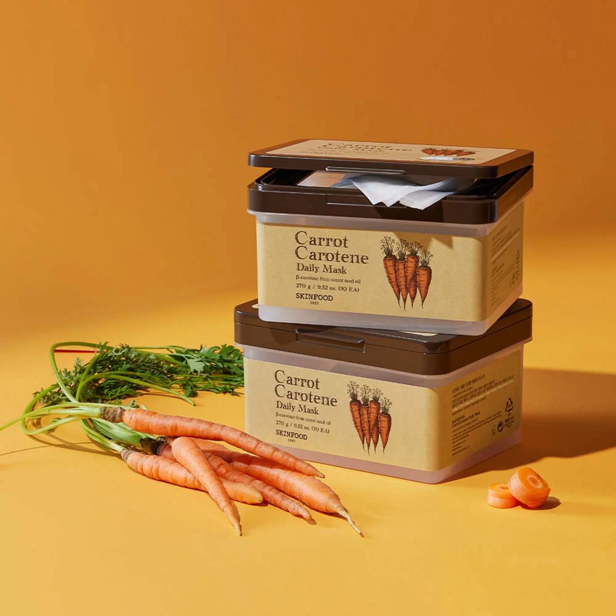 Skinfood Carrot Carotene Daily Mask, 30 Sheets - Sheet Mask - 🏆 #22 - Beauty - Best of December