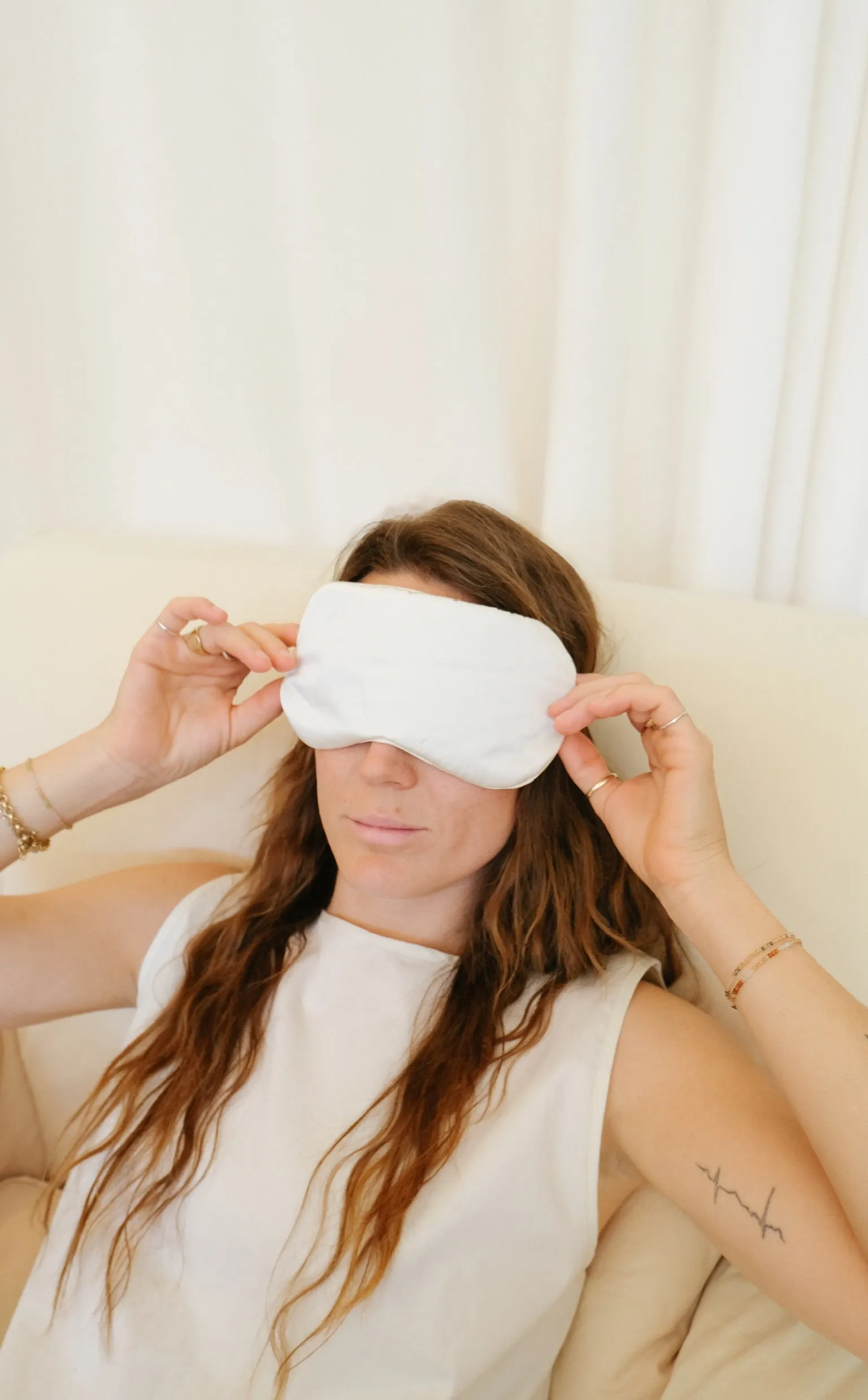 sleeping mask - NAAS - offwhite/purple