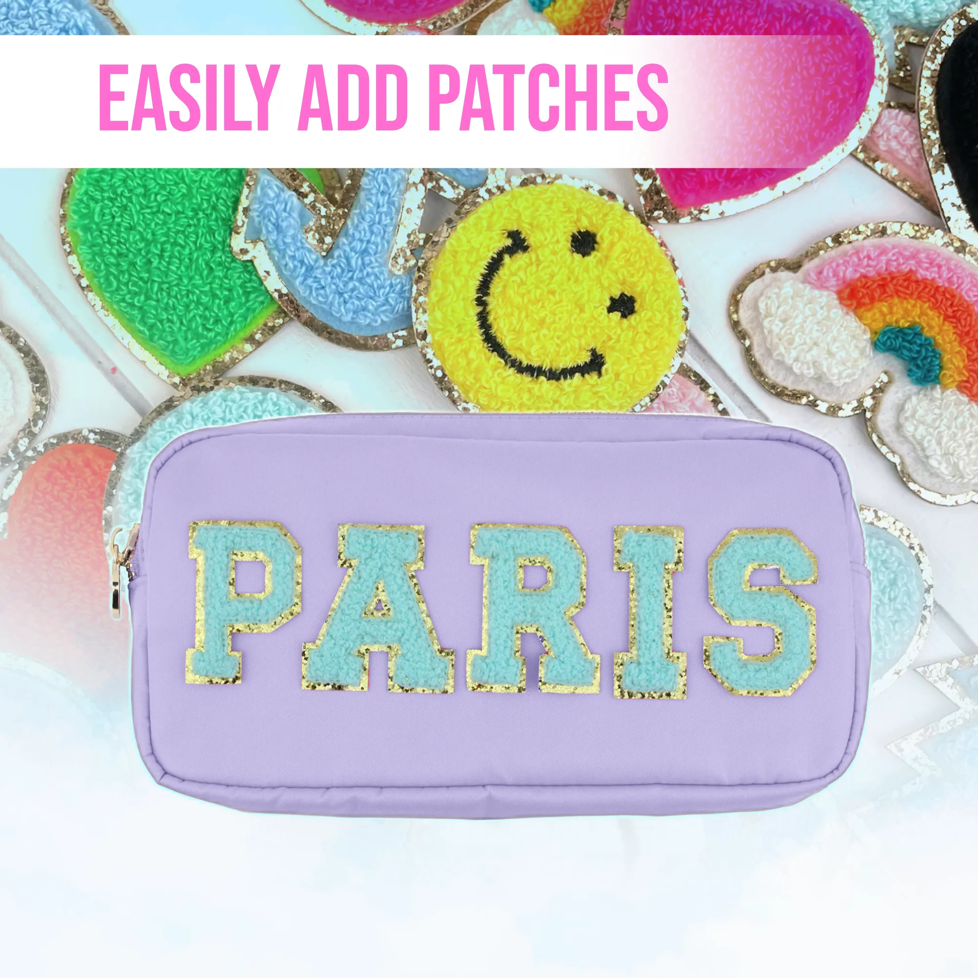 Small Makeup Bag For Purse - Purple Cosmetics Bag For Women - Travel Toiletry Bag