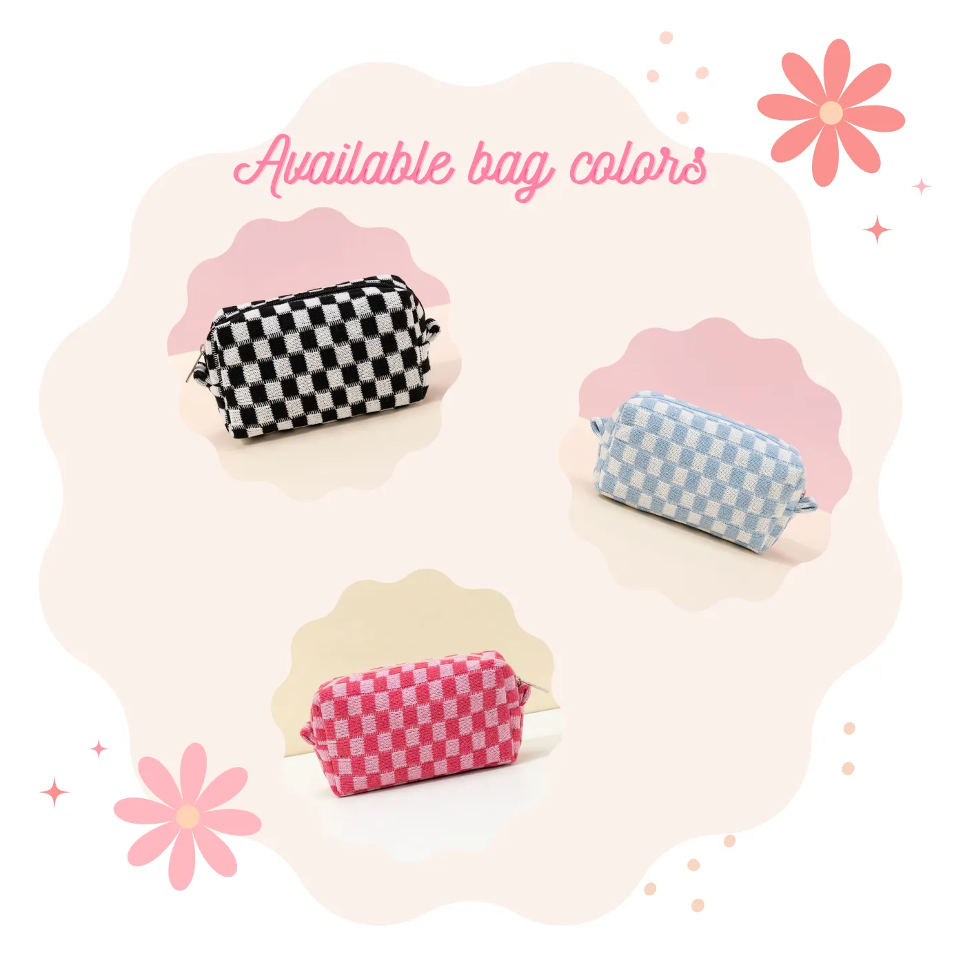 Smiley Face Makeup Bag Set