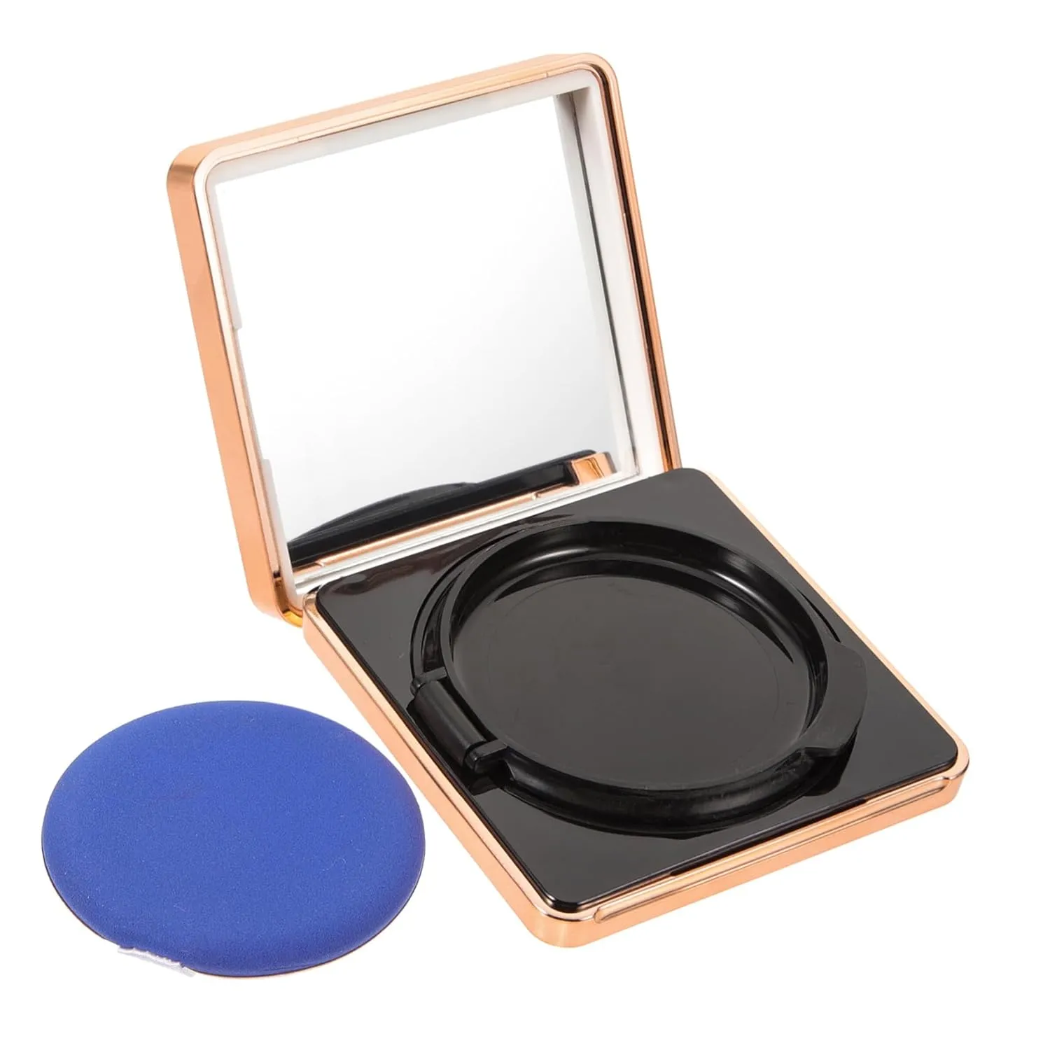 SOIMISS Cushion Foundation Container with Puff and Mirror Empty Makeup Case for DIY Cream Blusher and Loose Powder Durable Travel Friendly Cosmetic Organizer for Daily Use and Special
