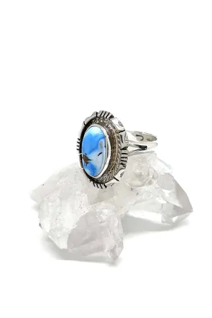 Sterling Silver Golden Hills Turquoise Ring (Size 8)