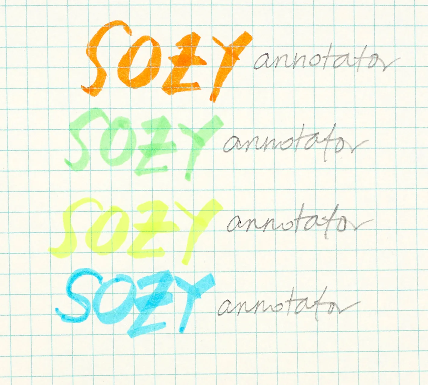 The Annotators Single Pencil - Green Bright