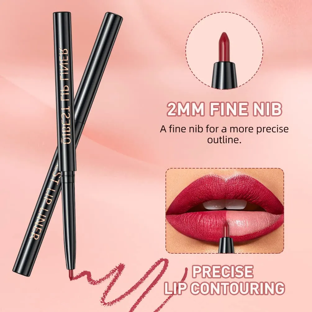 Trio Matte Liquid Lipstick Set - Waterproof Velvet Finish in Lazy Orange with Gloss & Lip Liner