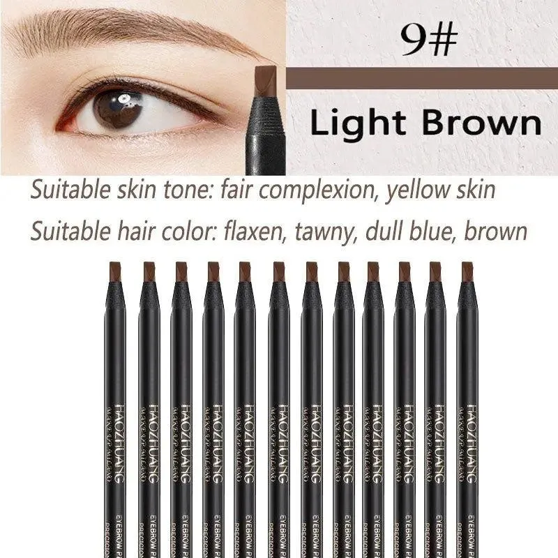 Ultimate 12PCS Waterproof Eyebrow Pencil Set for Flawless Brows