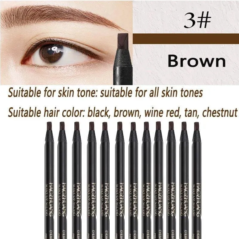 Ultimate 12PCS Waterproof Eyebrow Pencil Set for Flawless Brows