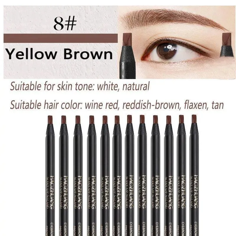 Ultimate 12PCS Waterproof Eyebrow Pencil Set for Flawless Brows