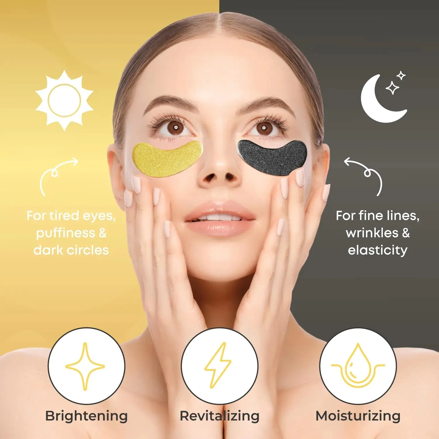 Under Eye Patches for Puffy Eyes and Dark Circles (60 Pairs) | Infused Gel Eye Mask Patches for Dark Circle Under Eye Support of Eye Bags & Puffiness | Ideal for Bridesmaids Gifts & Bachelorette Party