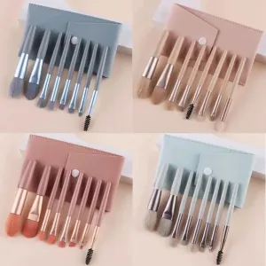 Unicorn Mini Travel Makeup 8 Pc Brush Set