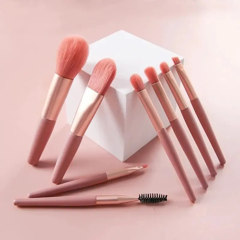 Unicorn Mini Travel Makeup 8 Pc Brush Set