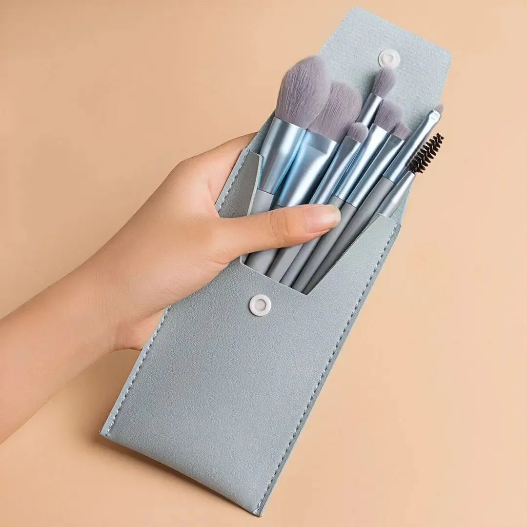 Unicorn Mini Travel Makeup 8 Pc Brush Set