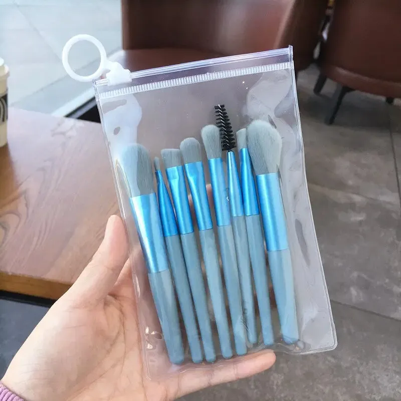 Unicorn Mini Travel Makeup 8 Pc Brush Set