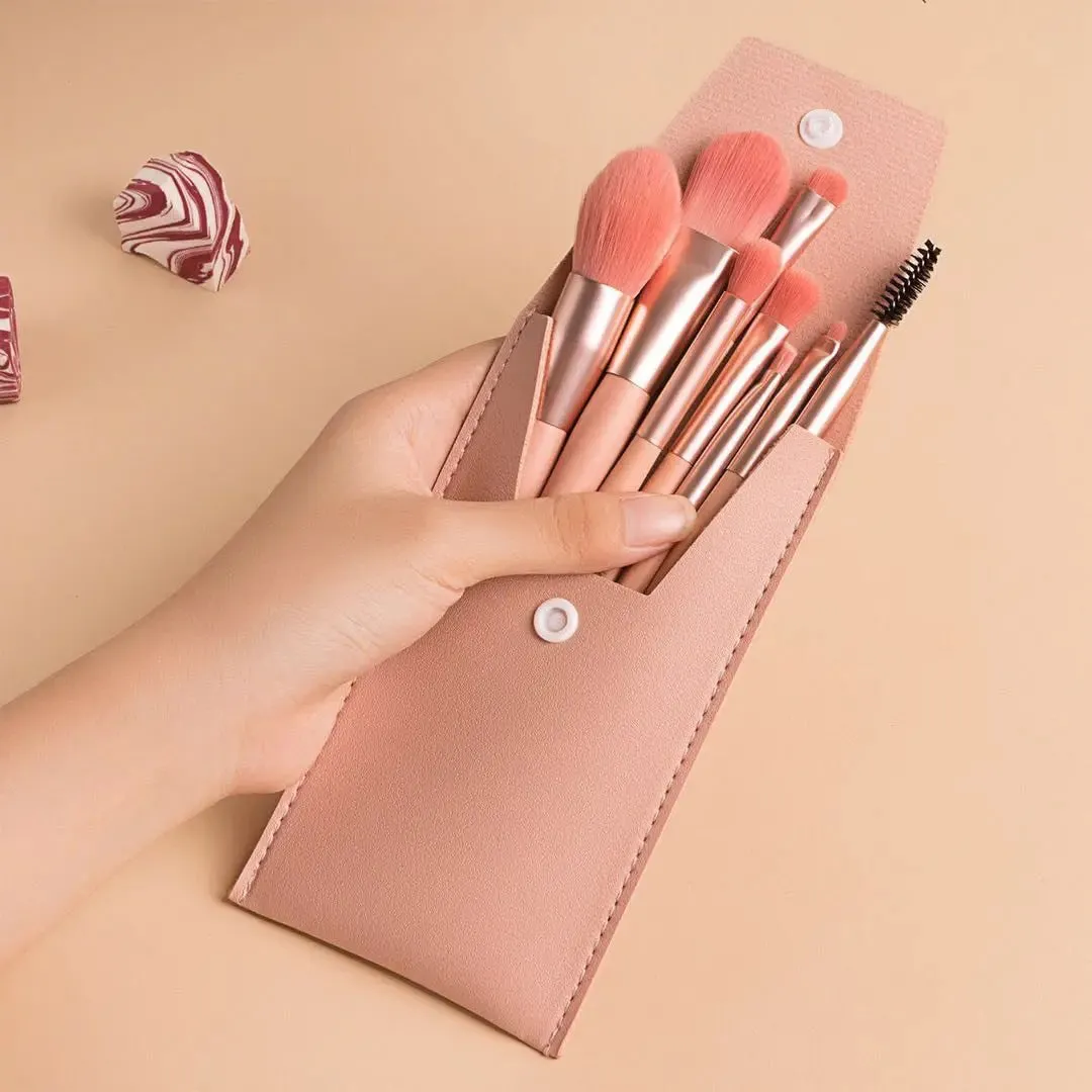 Unicorn Mini Travel Makeup 8 Pc Brush Set