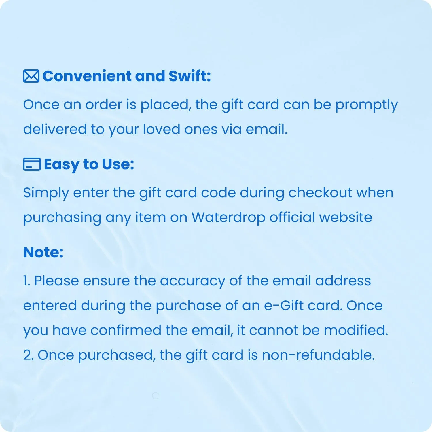 Waterdrop New Year Limited E-Gift Card