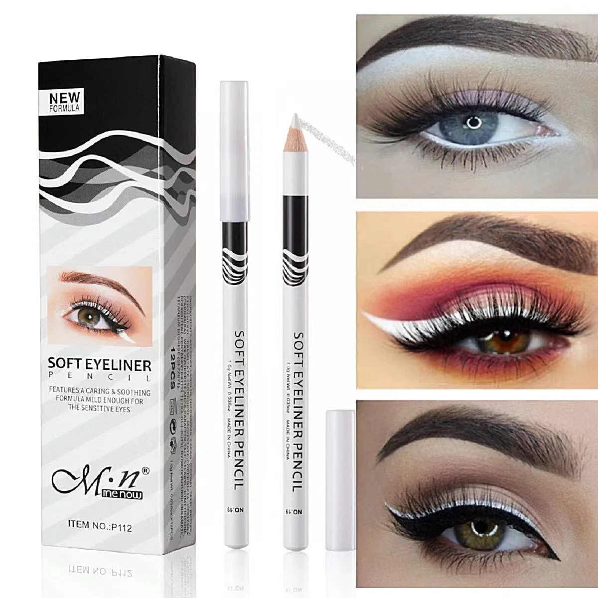 Waterproof White Eyeliner Pencil Quick-Dry Long-Lasting No Blooming Eye Liner Pen Professional Woman Makeup Beauty Cosmetic Tool