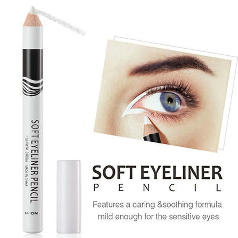 Waterproof White Eyeliner Pencil Quick-Dry Long-Lasting No Blooming Eye Liner Pen Professional Woman Makeup Beauty Cosmetic Tool