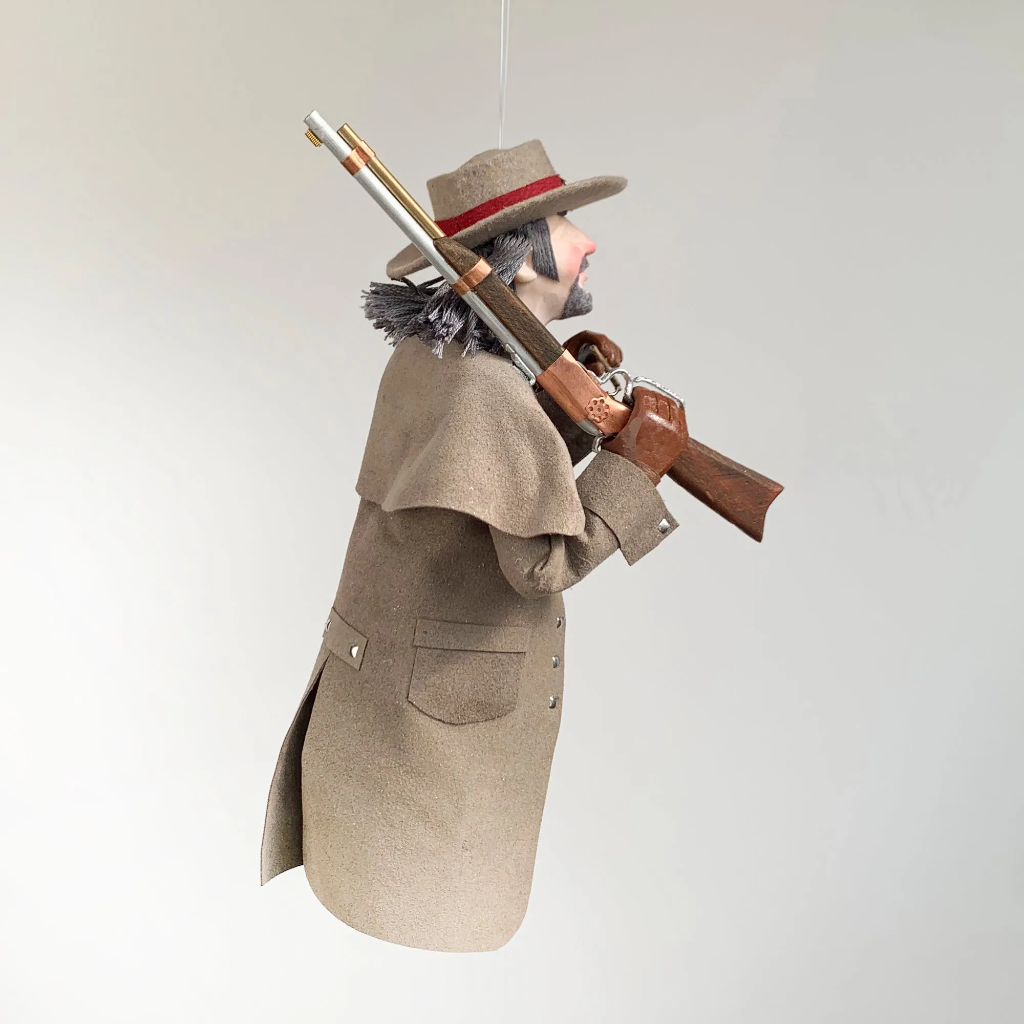 Western Christmas Tree Hanging Ornament - American Old West Sheriff - Limited Edition Handmade - Sculptor Ken Fedoruk