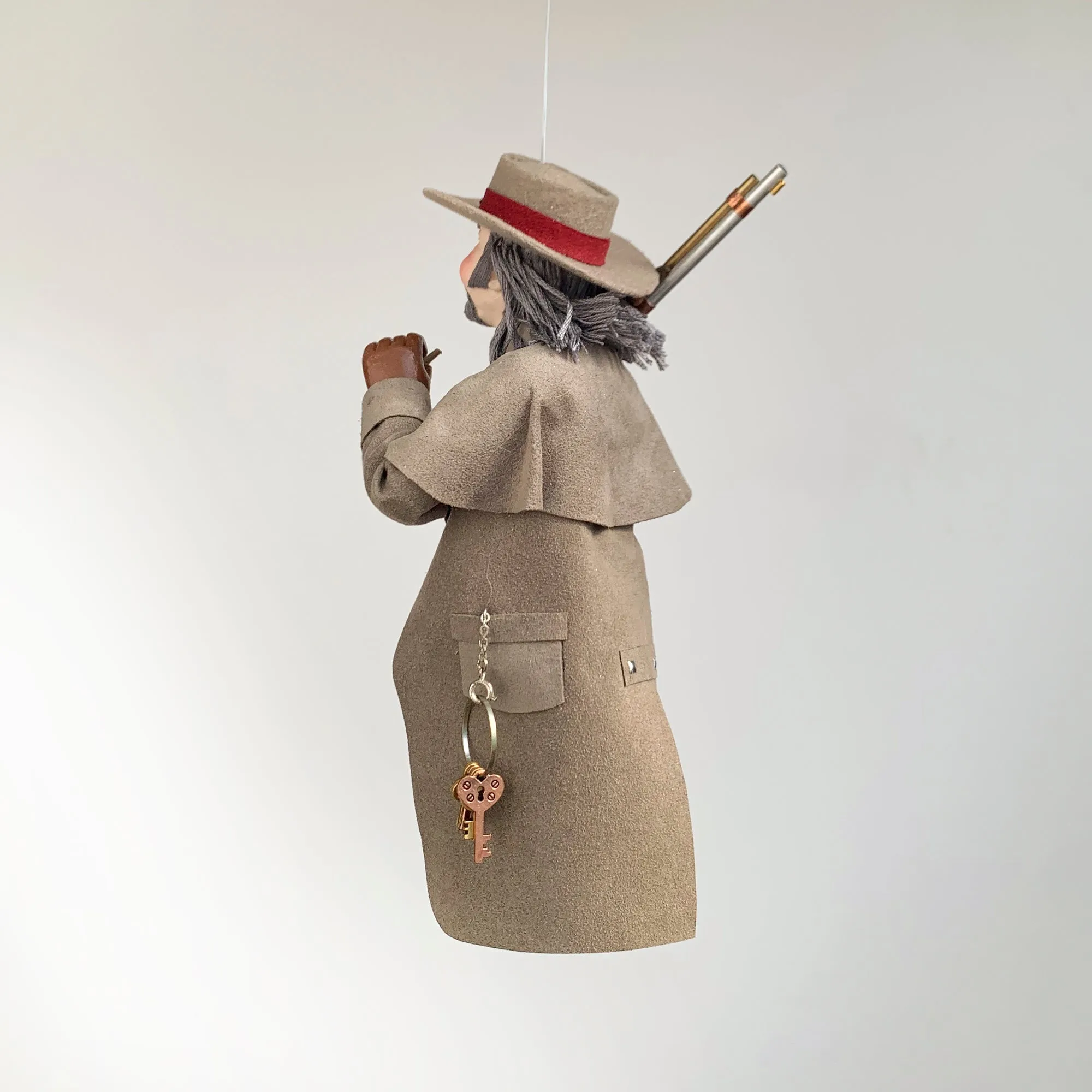 Western Christmas Tree Hanging Ornament - American Old West Sheriff - Limited Edition Handmade - Sculptor Ken Fedoruk