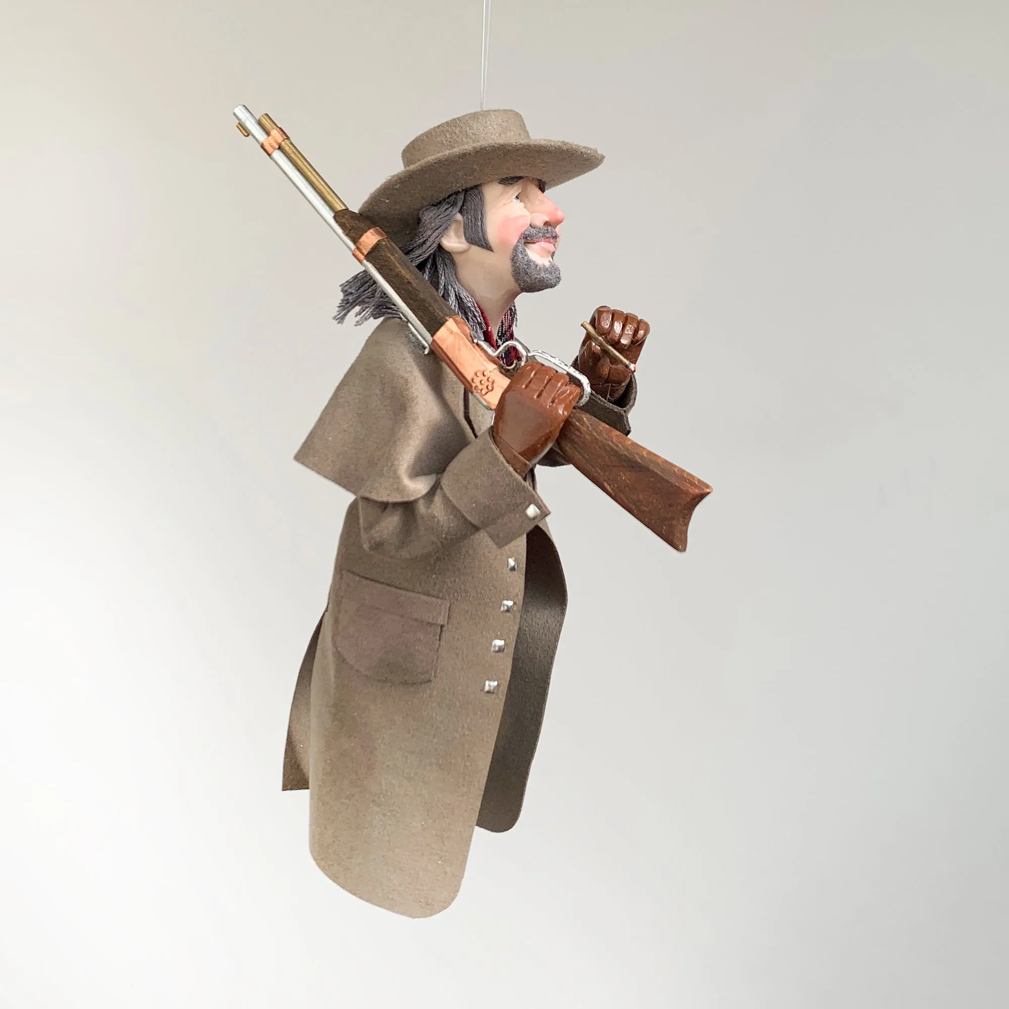 Western Christmas Tree Hanging Ornament - American Old West Sheriff - Limited Edition Handmade - Sculptor Ken Fedoruk
