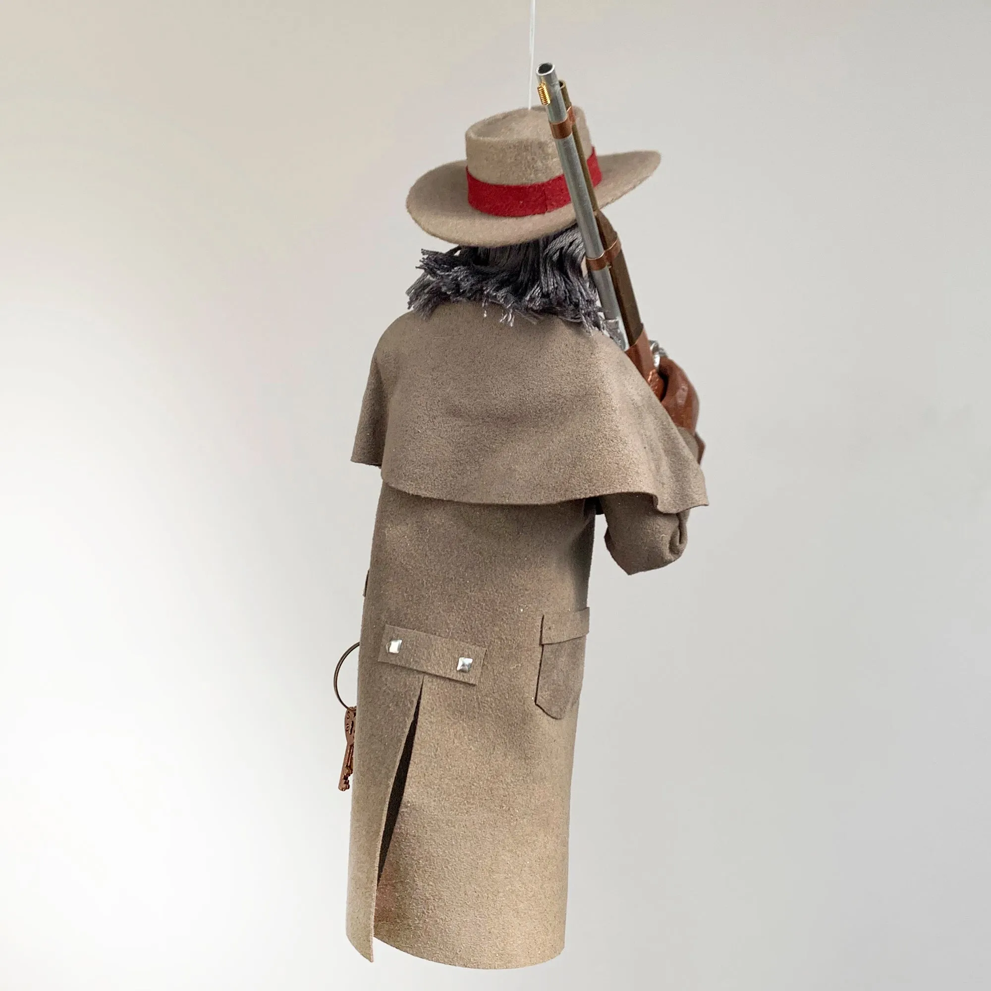 Western Christmas Tree Hanging Ornament - American Old West Sheriff - Limited Edition Handmade - Sculptor Ken Fedoruk