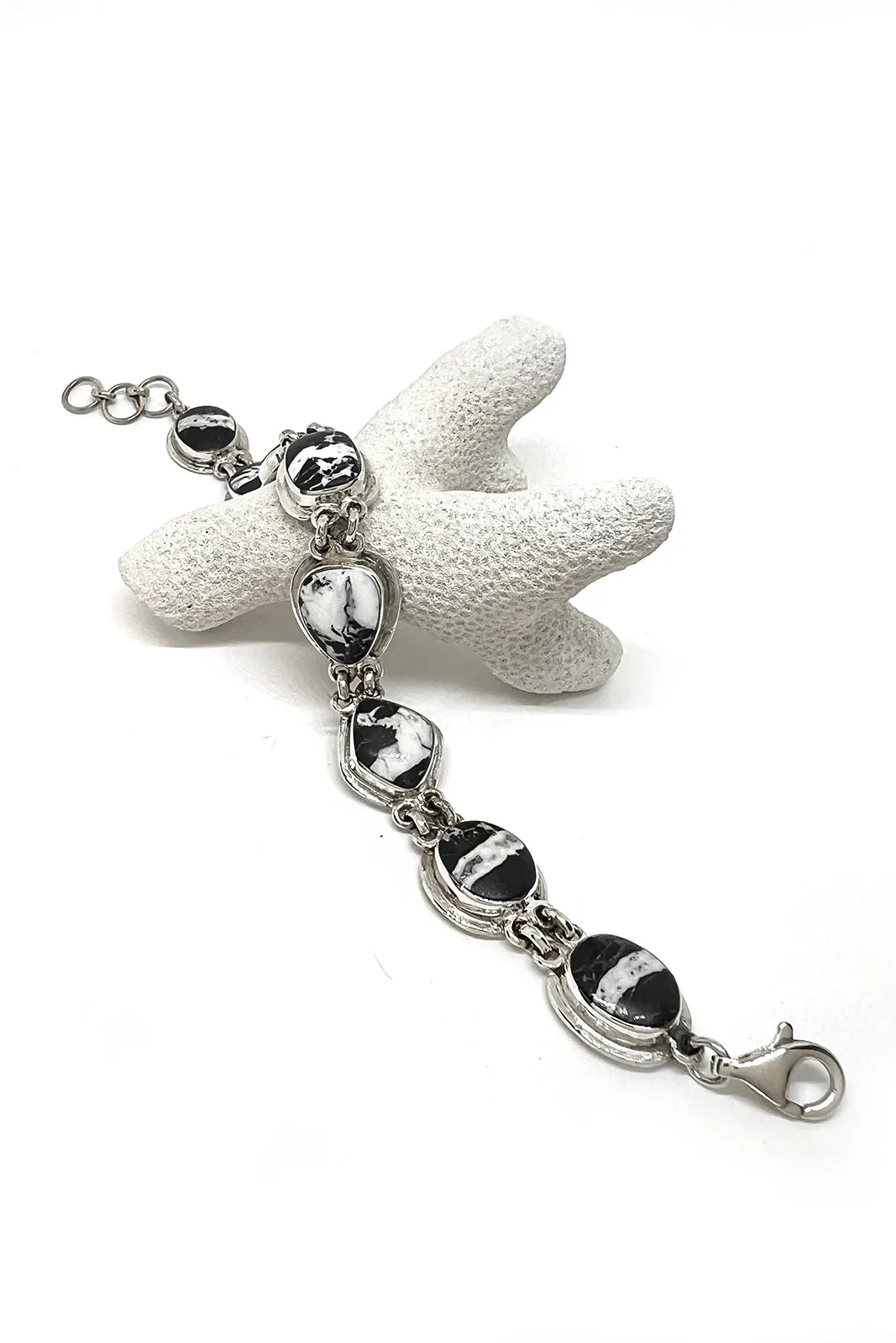 White Buffalo Link Bracelet by Terry Wood