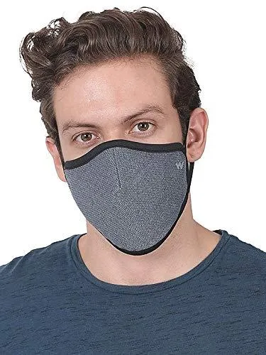 Wildcraft Multicolor Super Cotton Mask for Men and Women with Neck strap (Pack of 3)