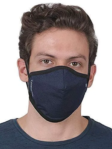 Wildcraft Multicolor Super Cotton Mask for Men and Women with Neck strap (Pack of 3)