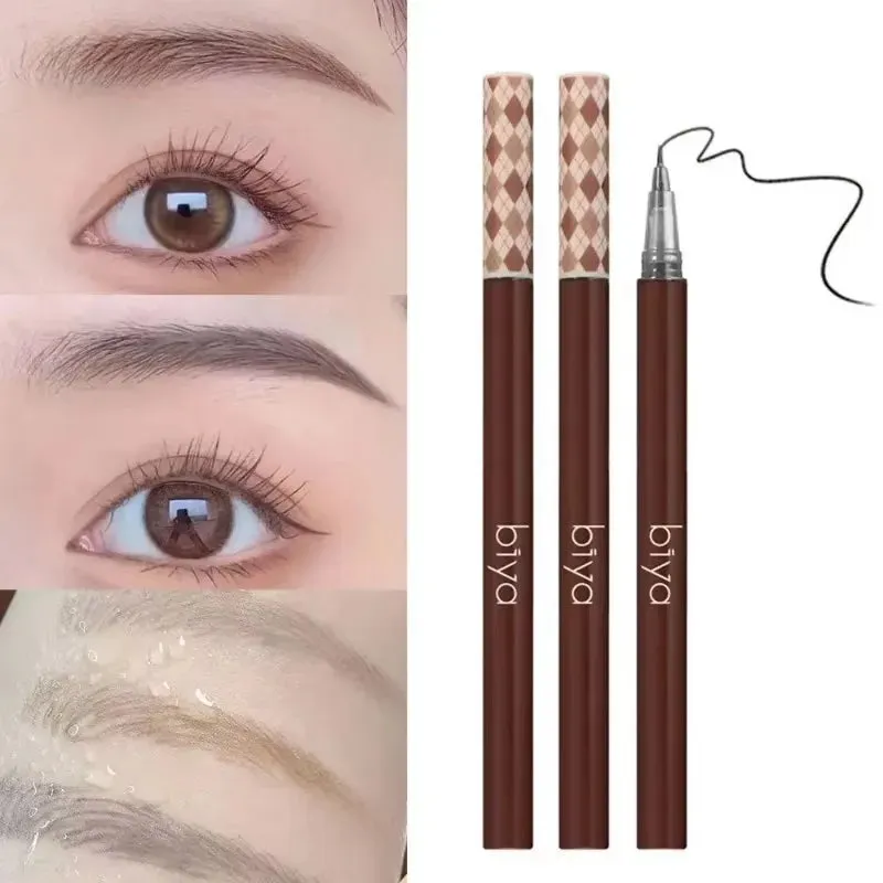 Yeknu Waterproof Liquid Eyebrow Pencil Maquillajes Para Mujer Easy To Color Eyebrow Pen 0.01MM Ultra Thin Head Eye Makeup Cosmetics