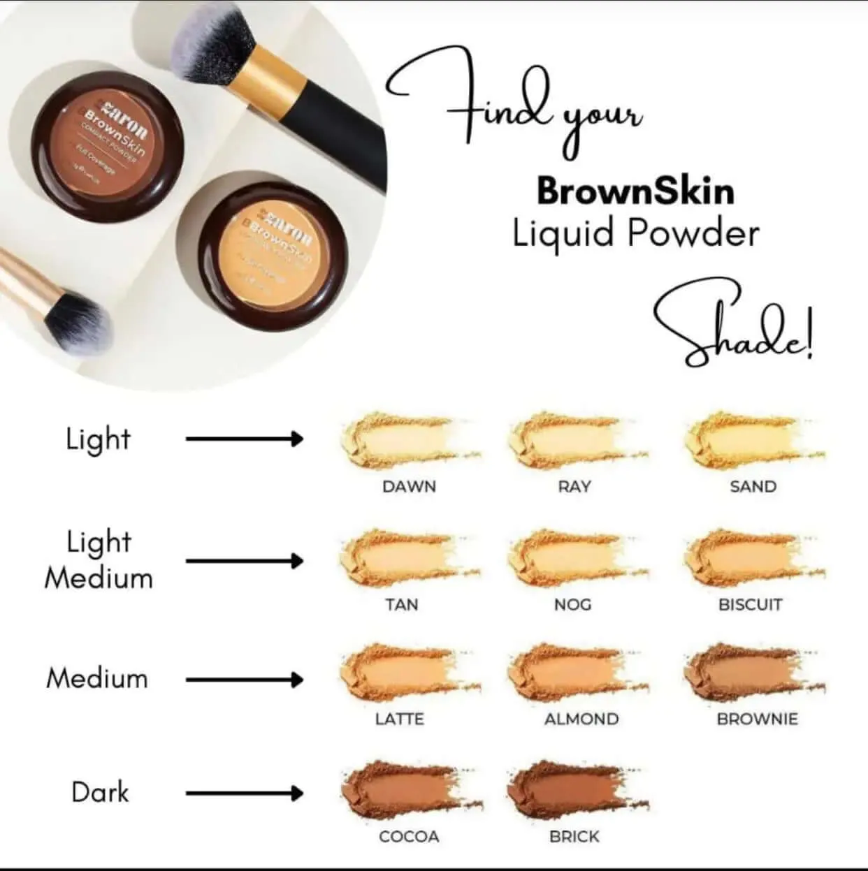 Zaron Brown Skin Compact Powder