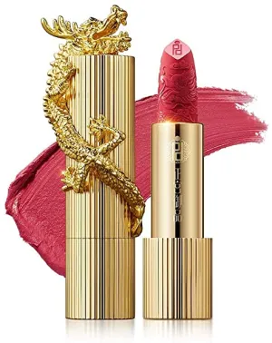 ZEESEA[Palace Identity] Dragon Lipstick, Matte Finish Lipstick, Moisturizing Creamy Formula, High Pigmented Lipgloss With Luxurious Golden Dragon lipstick case For Woman( M05 ROSE PEDAL)