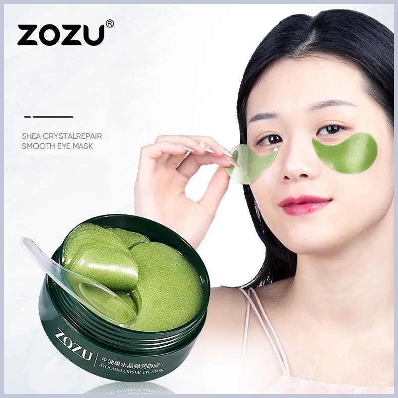ZOZU Avocado Crystal Bouncing Eye Mask 60pcs Moisturizing and Dark Circles Improvement Eye Mask Patch Eye Care
