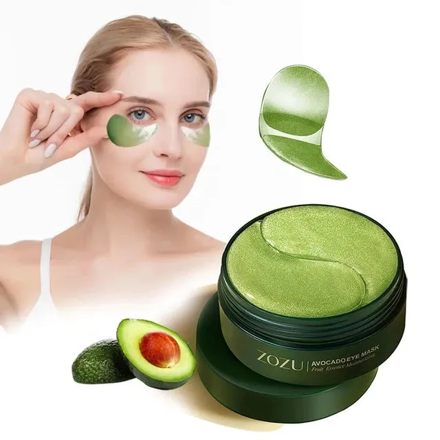 ZOZU Avocado Crystal Bouncing Eye Mask 60pcs Moisturizing and Dark Circles Improvement Eye Mask Patch Eye Care