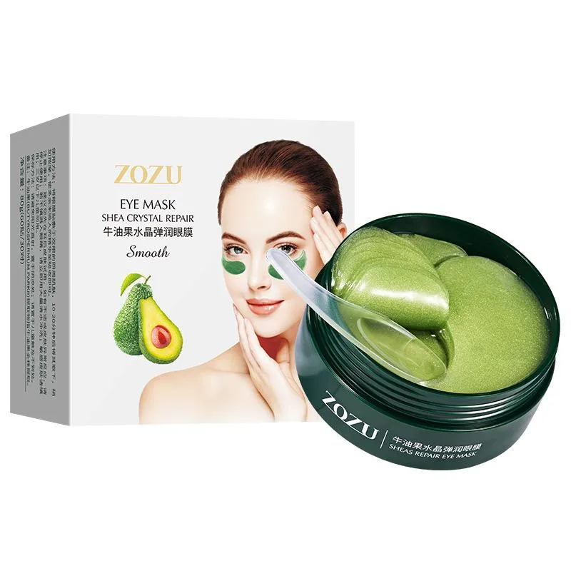 ZOZU Avocado Crystal Bouncing Eye Mask 60pcs Moisturizing and Dark Circles Improvement Eye Mask Patch Eye Care