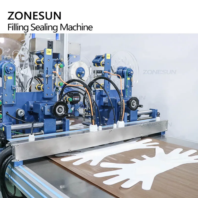 ZS-FHMS1GF Automatic Hand and Foot Cosmetics Facial Mask Sheet Sachet Filling Sealing Making Machine With Labeler